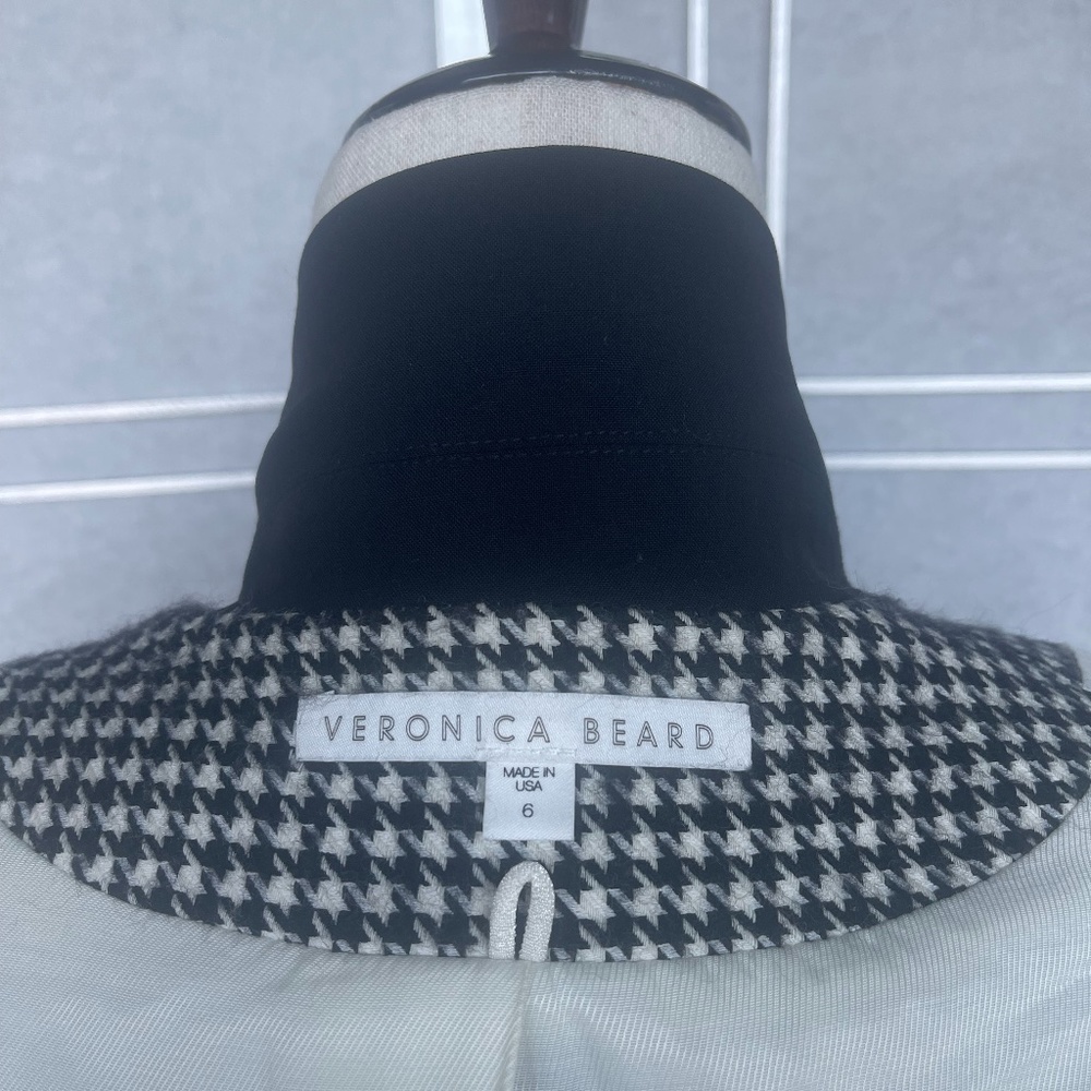 Veronica Beard Black/White Houndstooth Khan Dickey Ja… Gem